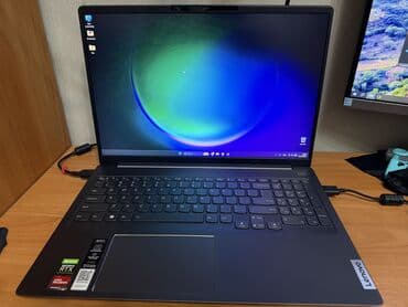 Ноутбук, Lenovo, 16 ГБ ОЗУ, AMD Ryzen 7, 16 ", Б/у, Игровой, память NVMe SSD