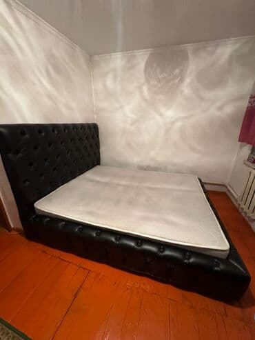 где можно купить мебель в рассрочку без банка: Кровать с мягким изголовьем, в стиле каретной стяжки с матрасом. - — 3