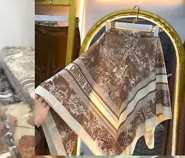 снуды бишкек: Платок/шемизетта с монохромным принтом - Цвет: чёрно-белый - Рисунок — 8