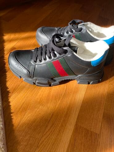 кеды gucci: Кроссовки, 40, Gucci, Новый, цвет - Черный, Самовывоз — 1