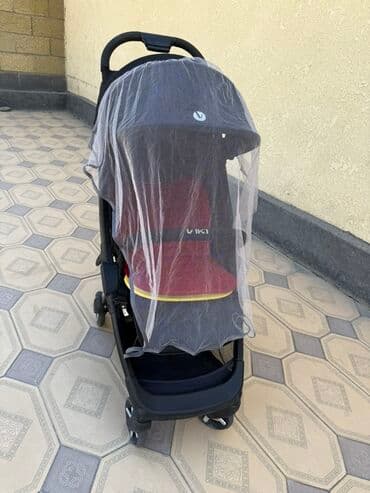 дождевик на коляску универсальный: Коляска, цвет - Черный, Б/у — 4