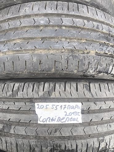 Шины 205 / 55 / R 17, Лето, Б/у, Пара, Легковые, Continental at lalafo.kg Шины 205 / 55 / R 17, Лето, Б/у, Пара, Легковые, Continental