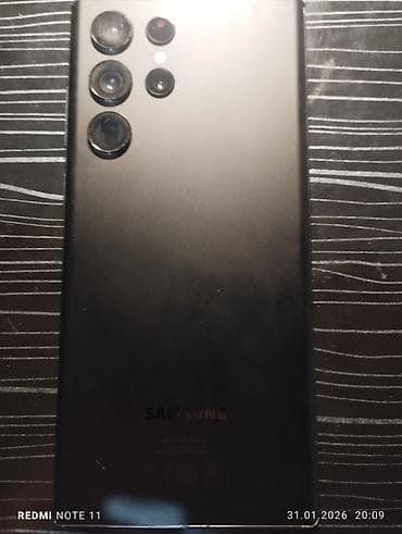 Samsung Galaxy S22 Ultra, Б/у, 256 ГБ, цвет - Черный, 2 SIM, eSIM at lalafo.kg Samsung Galaxy S22 Ultra, Б/у, 256 ГБ, цвет - Черный, 2 SIM, eSIM