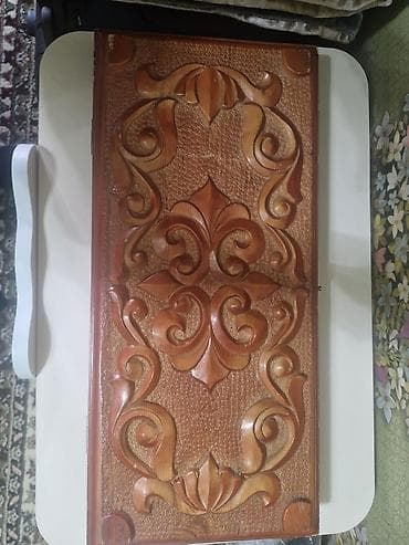 Нарды из дерева с резьбой - Материал: натуральное дерево -