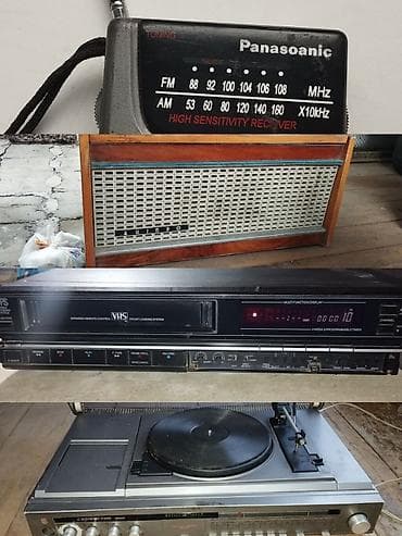 1,карманный радиоприёмник "Panasonic" 2, винтажная радиола