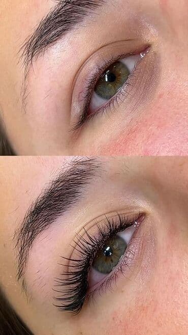 Обучение, курсы: Наращивание ресниц - Акция на первое посещение: 900 сом, любой объем — 5