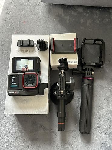 Видеокамеры: Экшн-камера Insta360 Ace Pro + комплект Чехол ulanzi металприсоска — 1