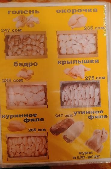 куриное мясо цена: Ассортимент мяса птицы: сокулук Гавриловка вайно антоновка заря Манас — 2