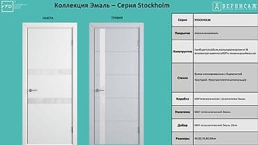 Внутренняя отделка: Межкомнатные двери VFD, коллекция «Эмаль» – серия Stockholm. Дизайны — 1