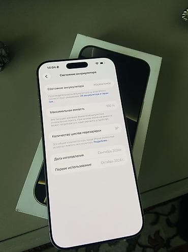ноутбуки apple цена в бишкеке: IPhone 16 Pro Max, Б/у, 256 ГБ, Natural Titanium, Чехол, Коробка, 100 % — 5