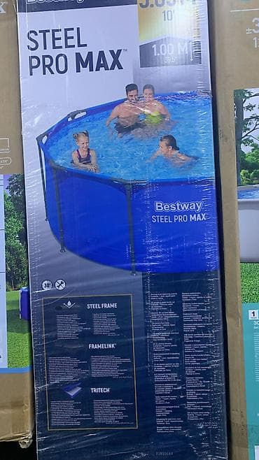 Спорт жана эс алуу: СКПЕР АКЦИЯ УСПЕЙТЕ ПРИОБРЕСТИ !!! Каркасный бассейн Bestway Steel — 9