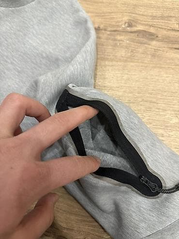 Толстовки: Мужская толстовка, M, Nike, Б/у, цвет - Серый, Бесплатная доставка, Платная доставка, Самовывоз — 5