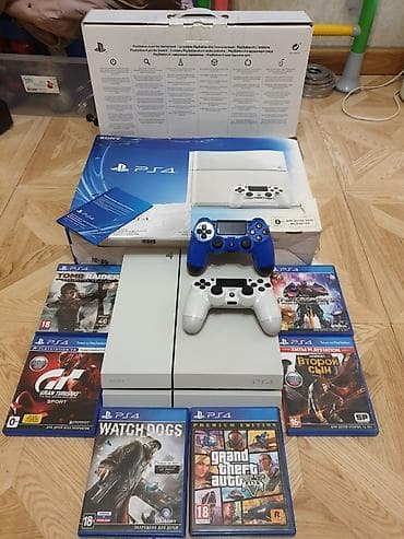 Аксессуары для консолей: Игровая консоль Sony PlayStation 4 (цвет Glacier White) в комплекте. - — 5