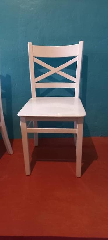 Шкафы: Стул для кухни, Новый, Дерево, цвет - Белый — 10