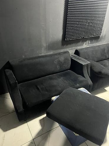 кресло парикмахерских: Комплект мягкой мебели, цвет - Черный — 1