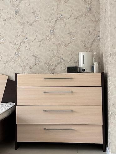 used bed: Спальный гарнитур, Б/у, Шкаф, цвет - Коричневый — 6