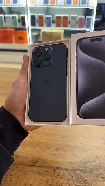 iphone 12 pro max bishkek: IPhone 15 Pro, Blue Titanium, Коробка — 1