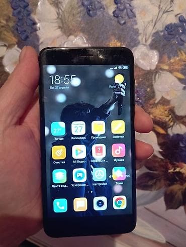 tab lite: Redmi, Redmi 4X, Б/у, 16 ГБ, цвет - Черный, 2 SIM — 2