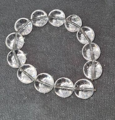 полимерный песок: Бусины из камня, Горный хрусталь гретый (для лучшей прозрачности) — 1