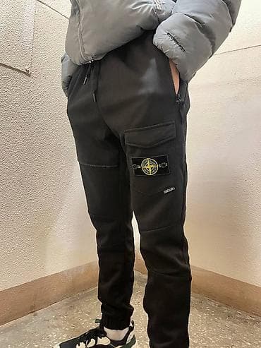 джинсы бойфренд: Мужские джоггеры Stone Island - Модель: спортивные штаны-джоггеры с — 6
