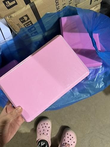 форма для йоги: Йога-блок из EVA, розовый - Материал: плотная пена EVA — легкий — 2