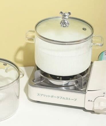 маленький чайник: Крутая прозрачная кастрюля. • Кастрюля (2.300мл) • Крышка с мишкой • — 4