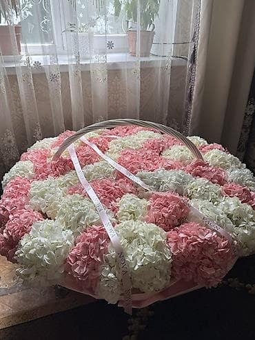 корзина для цветы: Большая декоративная корзина с цветочной композицией - Основа — 3