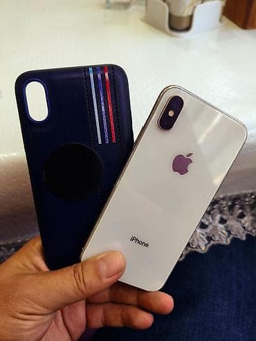 apple ноутбук: IPhone X, Б/у, 256 ГБ, Серебристый, Чехол, 100 % — 1