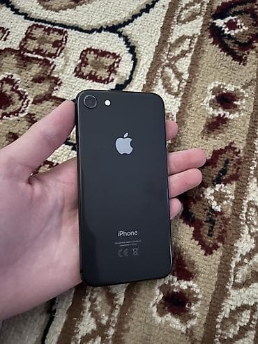 IPhone 8, Б/у, 64 ГБ, Jet Black, Защитное стекло, Чехол, 100 % at lalafo.kg IPhone 8, Б/у, 64 ГБ, Jet Black, Защитное стекло, Чехол, 100 %