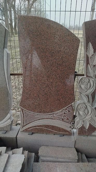 Дом и сад: Гранитные памятники из красно-коричневого полированного гранита. - — 4
