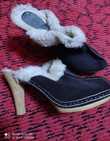 женские слипоны больших размеров: Домашние тапочки, 40, Б/у, цвет - Коричневый, Самовывоз — 4