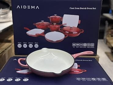 посуда для цветов: Чугунный набор посуды AIDEMA 7 в 1 Состав набора: - Кастрюля-утятница — 7