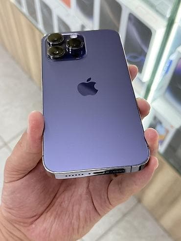 redmi note 19: IPhone 14 Pro Max, Б/у, 128 ГБ, Deep Purple, Защитное стекло, Чехол, 82 % — 2