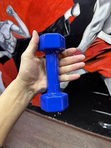 студийные: Гантель виниловая шестигранная, синяя. Характеристики: - Вес: 7 lb — 1