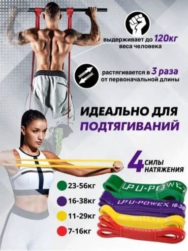 Жгут резинка для тренировок для подтягивания. комплект 4 шт. доставка