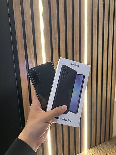 Samsung Galaxy A36, Б/у, 256 ГБ, цвет - Черный, 2 SIM