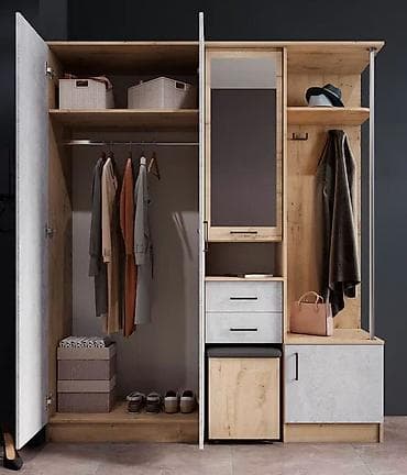 Офисная мебель: Шкаф-прихожая, Б/у, С зеркалом, ЛДСП — 2