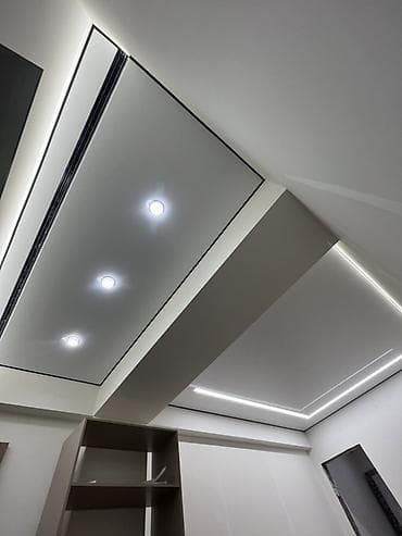 нотижной потолок: Натяжные потолки с интегрированным светом “парящий контур” и линейной — 5