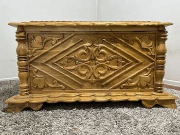 Шкафы: Сундук, Для белья, Дерево, цвет - Желтый — 2