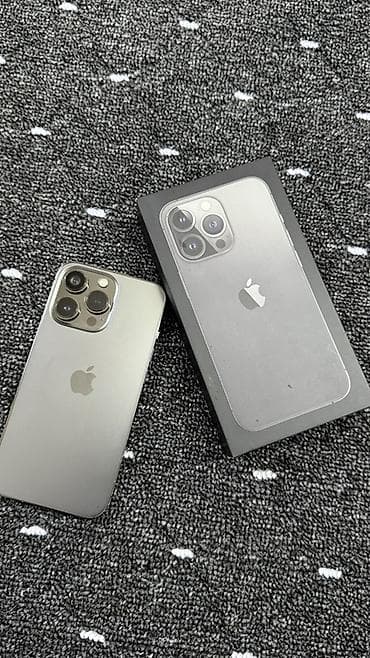 iphone 9: IPhone 13 Pro, Б/у, 128 ГБ, Графит, Коробка, 78 % — 2