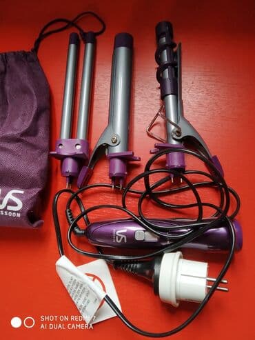 утюжок с тремя насадками: Фирменная плойка,три насадки и адаптер — 2