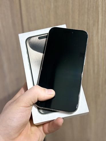 ТВ жана Видео: IPhone 15 Pro, Колдонулган, 256 ГБ, Natural Titanium, Куту, 87 % — 3