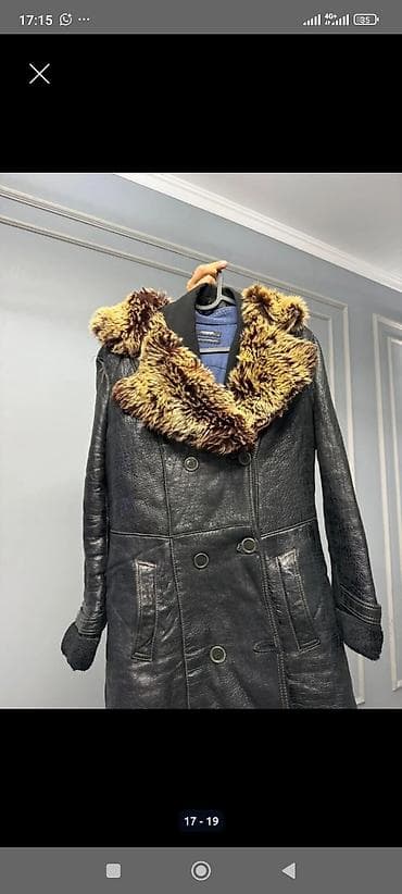 куртка палто: Дублёнка из натуральной овчины, удлинённая. - Цвет — 2