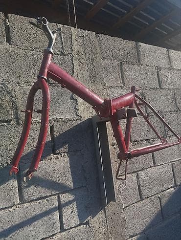 шоссейный велосипед рама м: Рама горного велосипеда Цвет: красный Состояние: хорошее, без трещин — 4