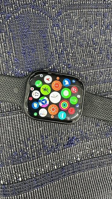 Apple Watch с сенсорным цветным экраном и спортивным силиконовым