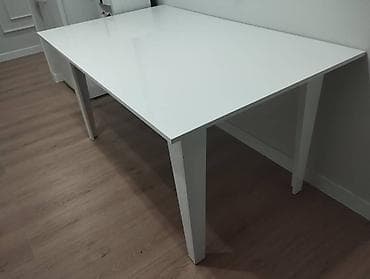 круглый раскладной стол: Кухонный стол, Б/у, Прямоугольный, Нераскладной — 1