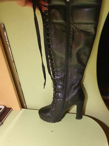 сапоги из натурального меха и кожи: Продаю Деми-сапоги, на шнуровке, качество огонь! Очень удобные — 6