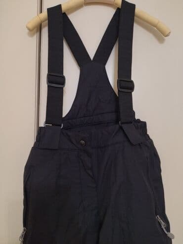 зимние спортивные штаны: Детский низ горнолыжный (на мальчика и на девочку) черный цвет — 2