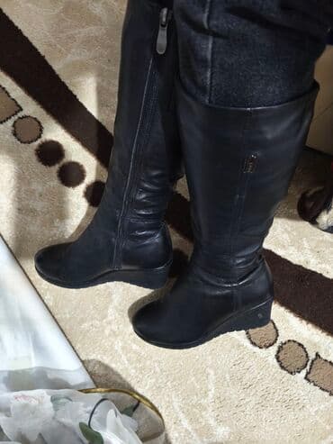 женские зимние сапоги из натуральной кожи и меха: Демисезонные женские ботинки казаки Starrier. Натуральна,классная — 8