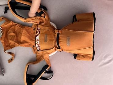 автокресла для детей: Новый почти Эргорюкзак-переноска с хипситом Ai-mama, терракотовый - — 4